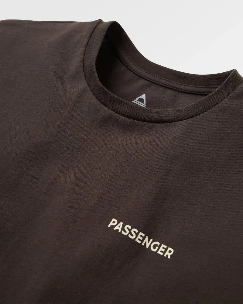 PASSENGER Cutout Organic Cotton T-Shirt espresso