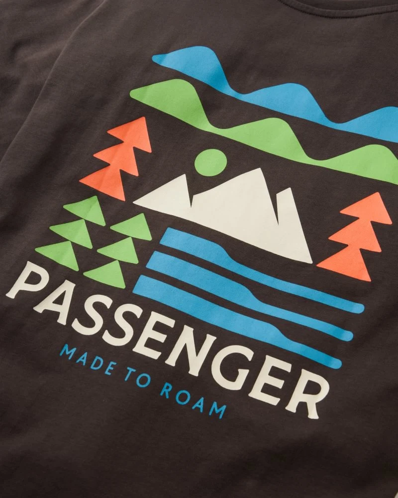 PASSENGER Cutout Organic Cotton T-Shirt espresso