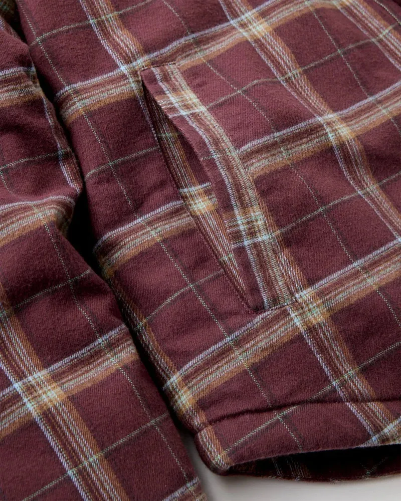 PASSENGER Kodiak Sherpa Lined Overshirt brambleberry check