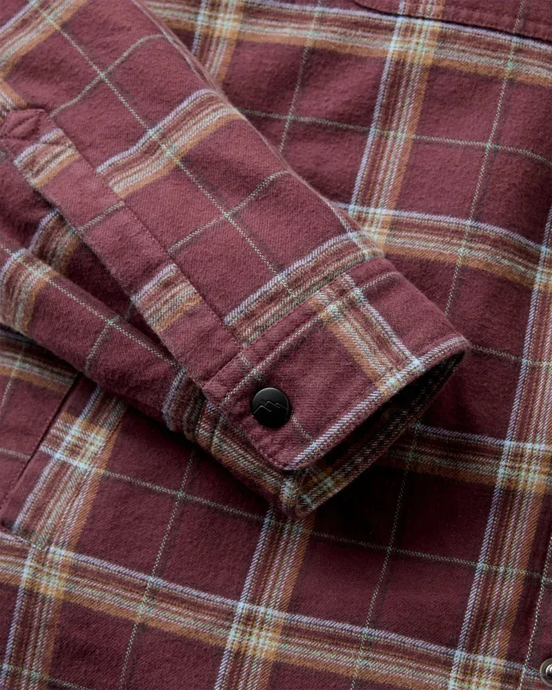 PASSENGER Kodiak Sherpa Lined Overshirt brambleberry check