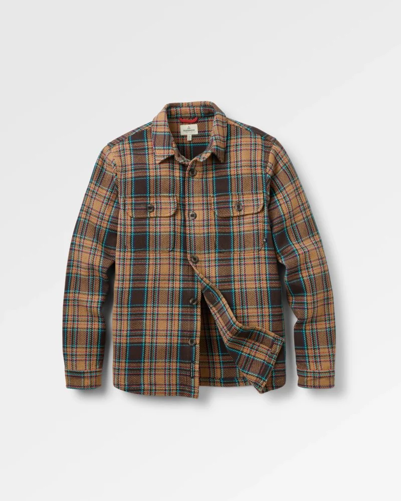 PASSENGER Island Heavy Twill Shirt caramel/espresso check