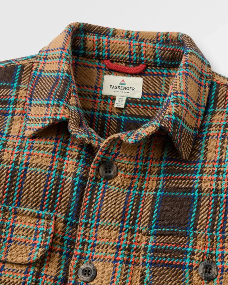 PASSENGER Island Heavy Twill Shirt caramel/espresso check