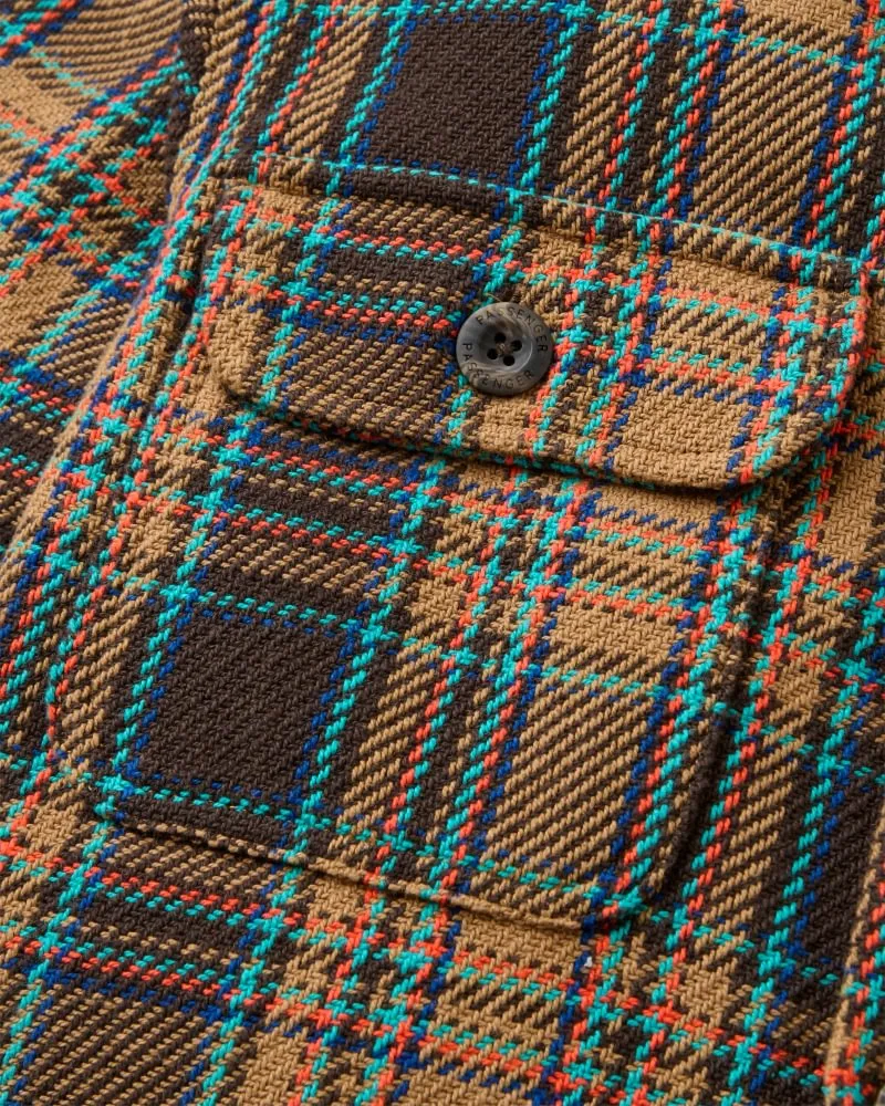 PASSENGER Island Heavy Twill Shirt caramel/espresso check