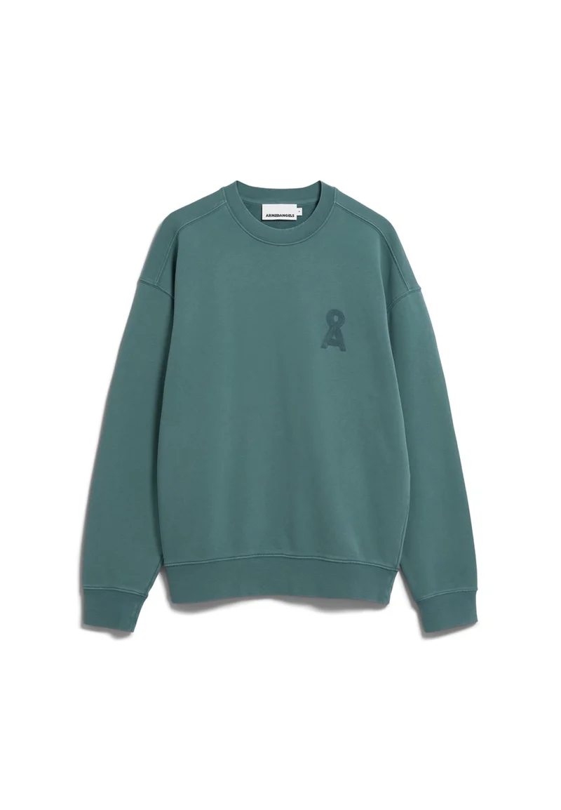 ARMEDANGELS Iconic Å Gmt Dye Sweatshirt petrol velvet washed
