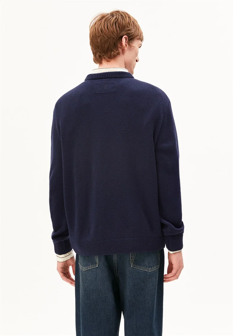 ARMEDANGELS Rec Wool Knit Sweater tinted navy