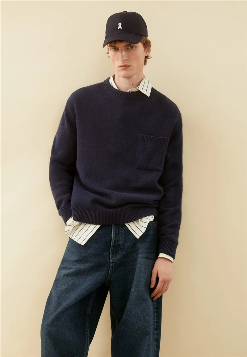 ARMEDANGELS Rec Wool Knit Sweater tinted navy