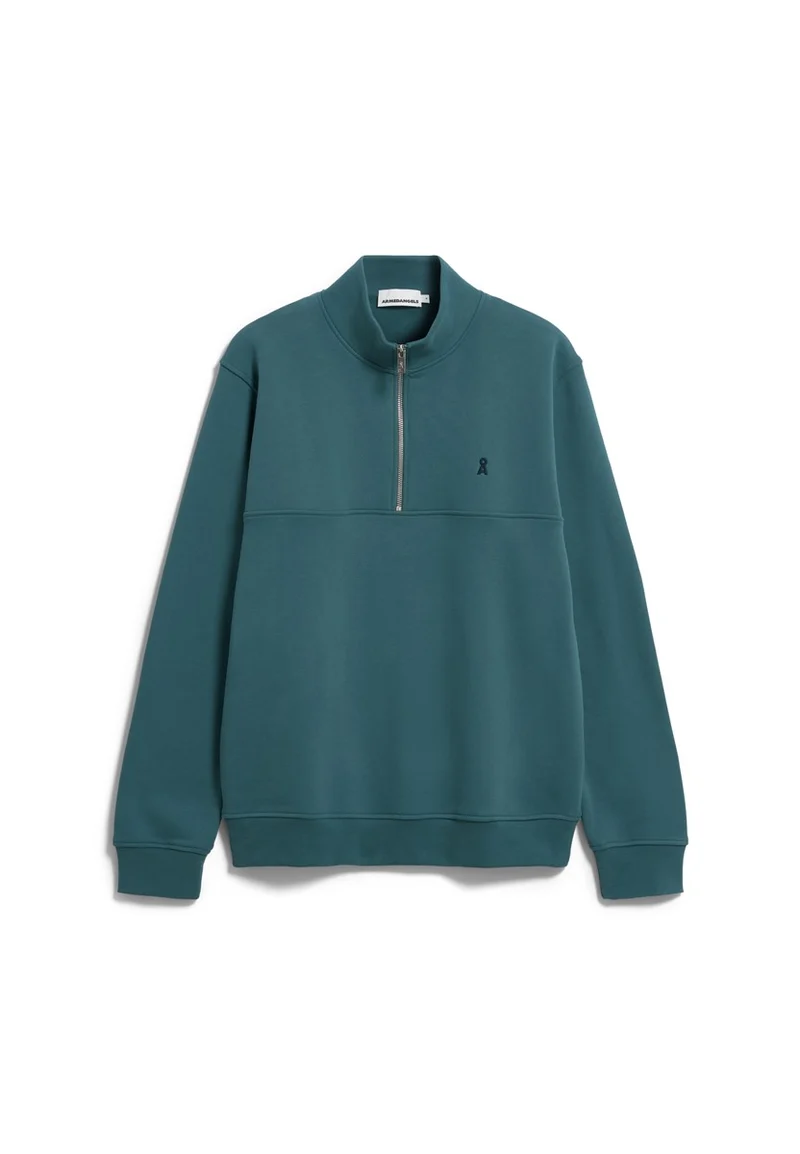 ARMEDANGELS Waarlo Fleece Troyer petrol velvet