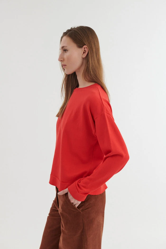 BASIC APPAREL Kari O-Neck flame scarlet