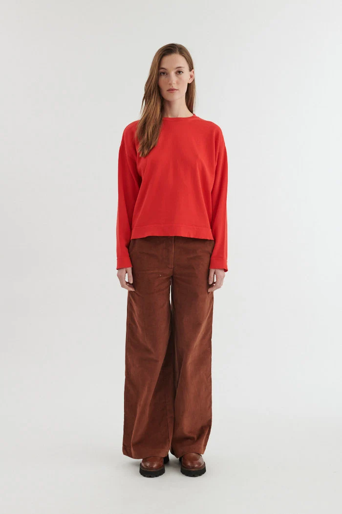 BASIC APPAREL Kari O-Neck flame scarlet