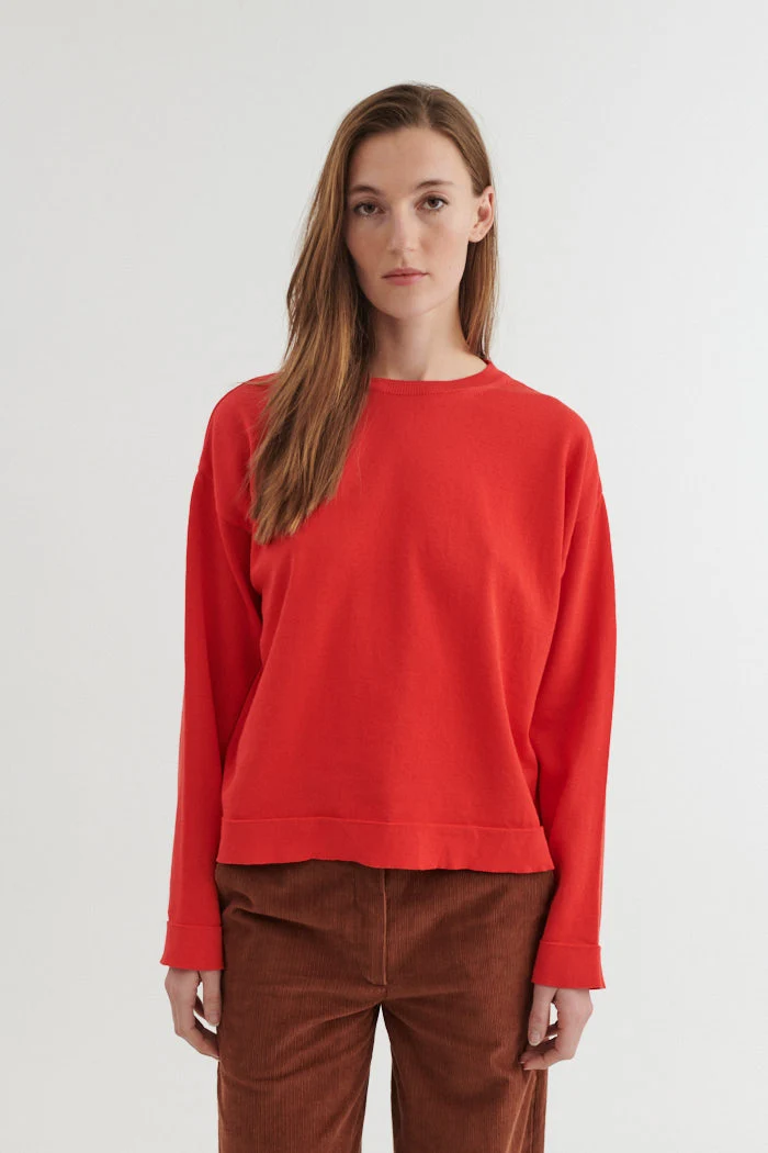 BASIC APPAREL Kari O-Neck flame scarlet