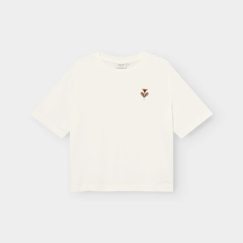 DEDICATED T-Shirt Vadstena Autumn Harvest Emb Off-White