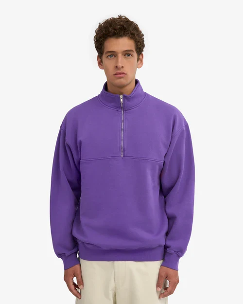 COLORFUL STANDARD Organic Quarter Zip dusty olive