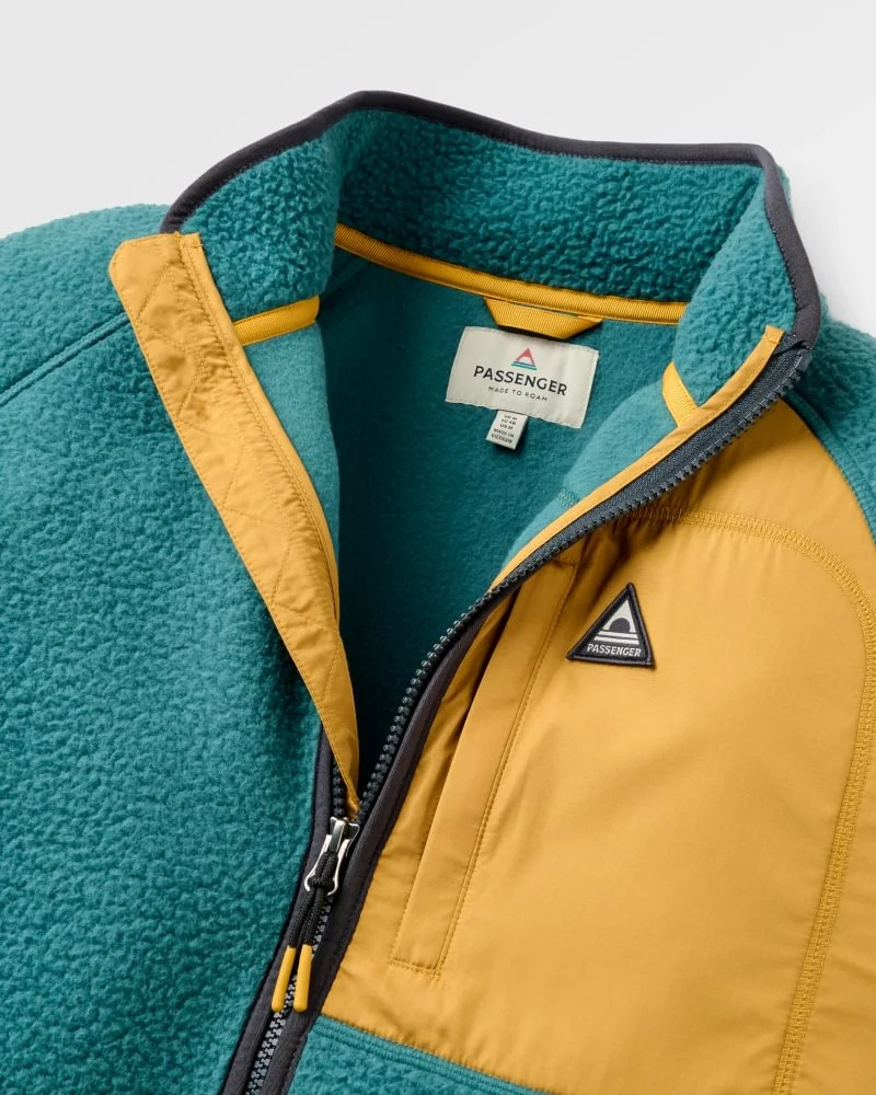 PASSENGER Offgrid Recycled Full Zip Sherpa Fleece deep ocean