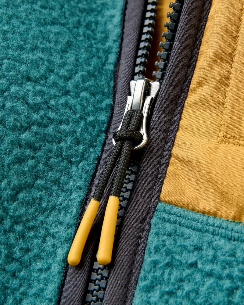 PASSENGER Offgrid Recycled Full Zip Sherpa Fleece deep ocean