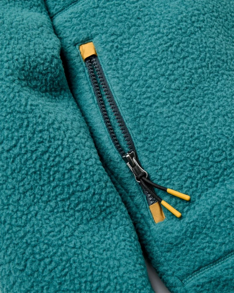 PASSENGER Offgrid Recycled Full Zip Sherpa Fleece deep ocean