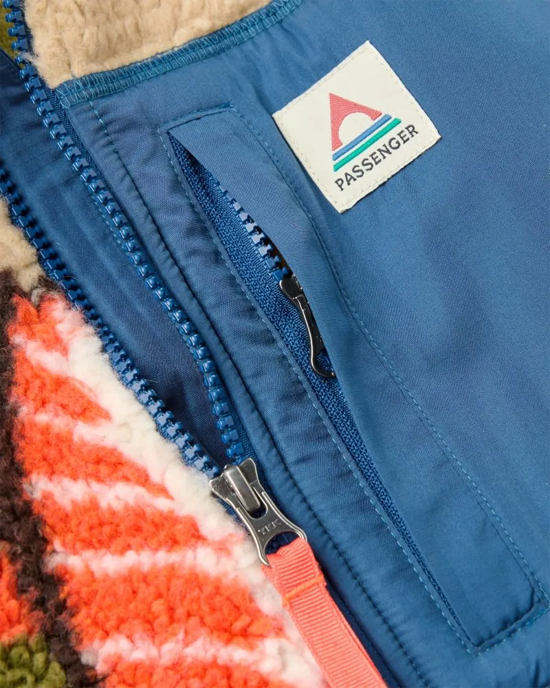 PASSENGER Offroad Recycled Sherpa 1/2 Zip Fleece lost on purpose khaki