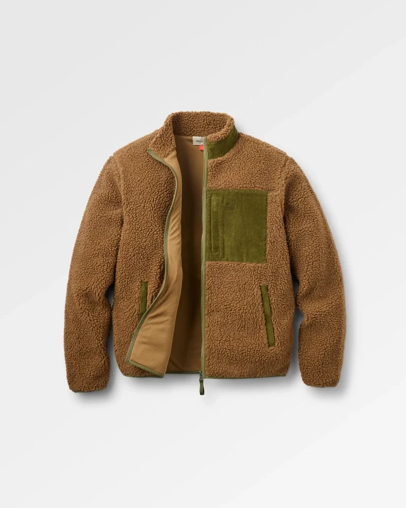 PASSENGER Trekker Recycled Deep-Pile Sherpa Fleece caramel