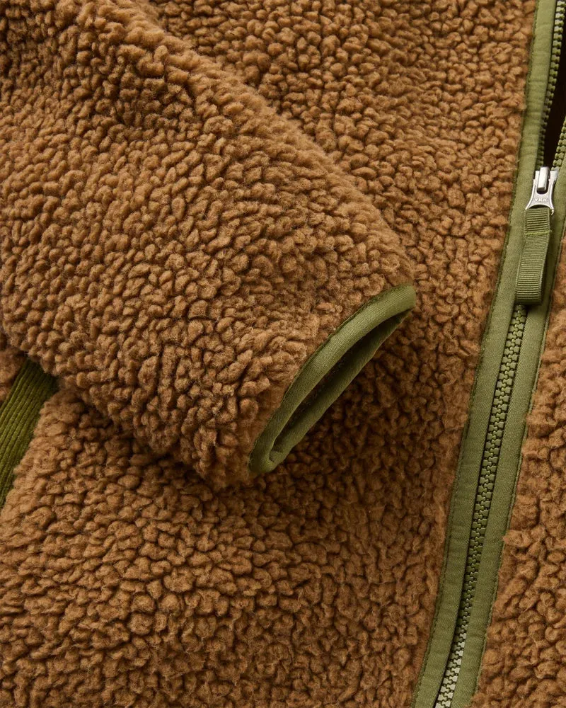 PASSENGER Trekker Recycled Deep-Pile Sherpa Fleece caramel