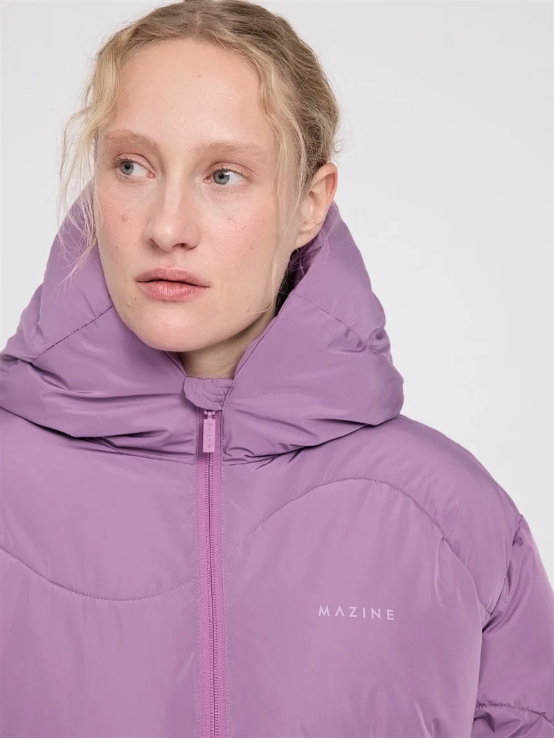 MAZINE Waves Quilt Short Puffer Jacket grape-pink