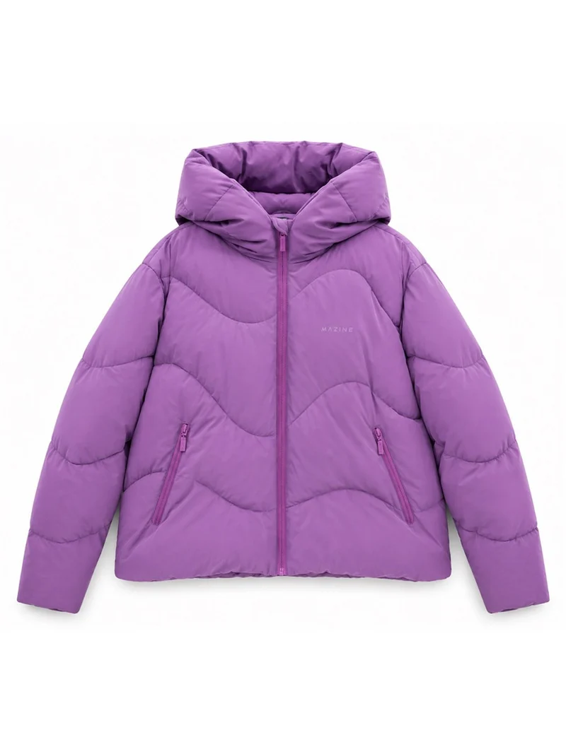MAZINE Waves Quilt Short Puffer Jacket grape-pink