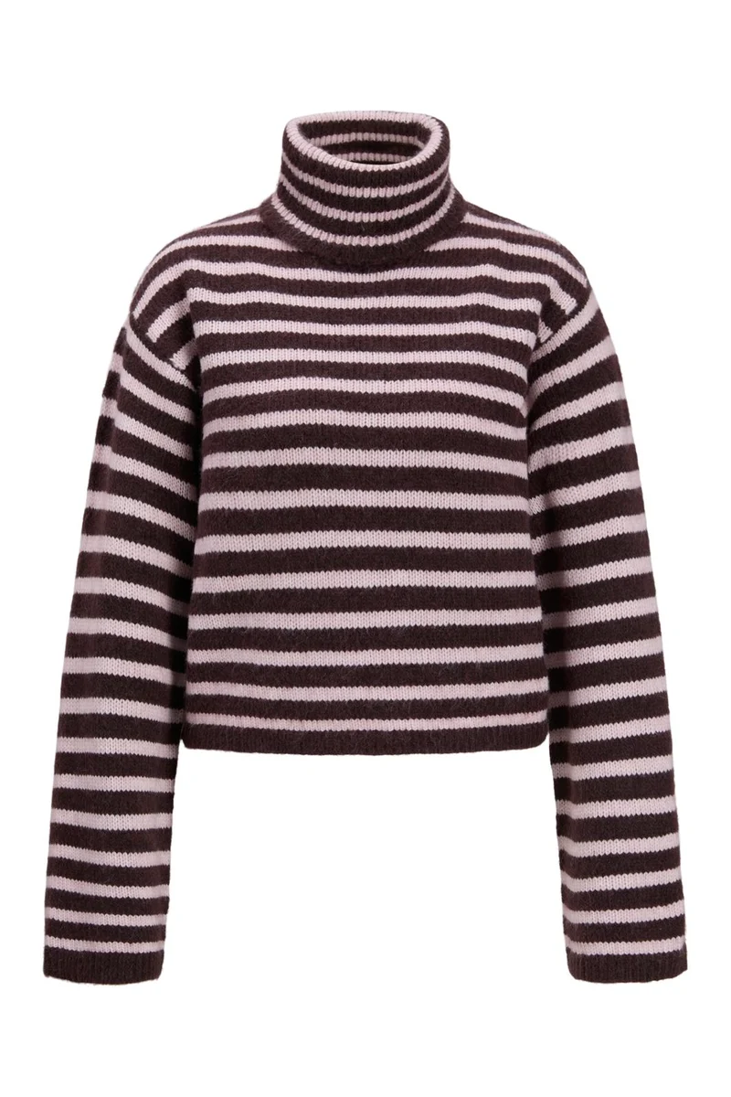 Jjxx - Jxrosanna Roll Neck Knit - 5128808 Fudge / Pink Nectar