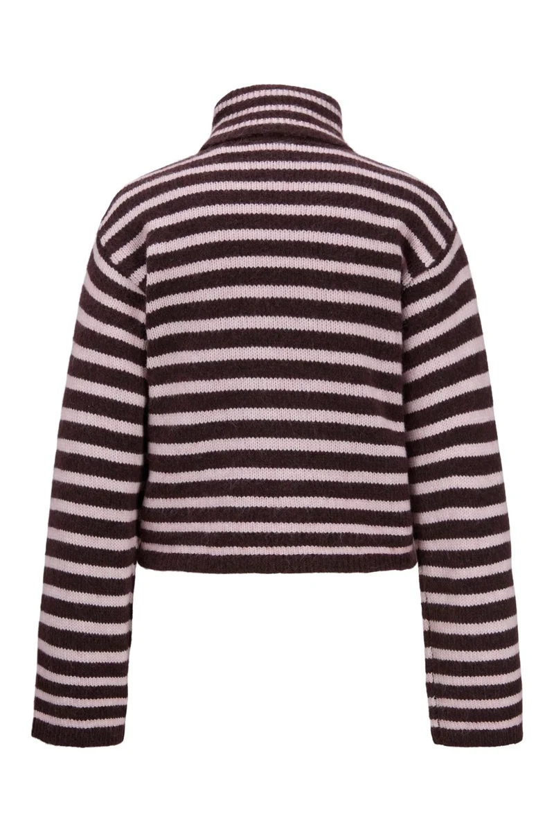 Jjxx - Jxrosanna Roll Neck Knit - 5128808 Fudge / Pink Nectar