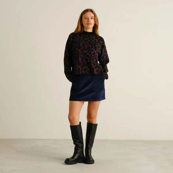 DEDICATED Sweater Limhamn Leopard Multi Color