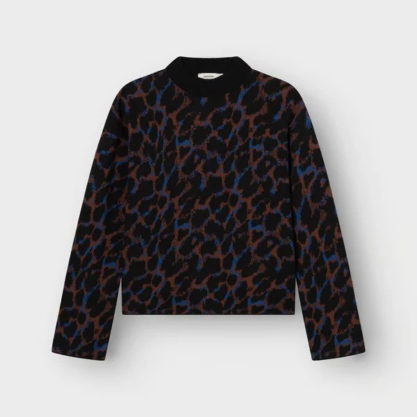 DEDICATED Sweater Limhamn Leopard Multi Color