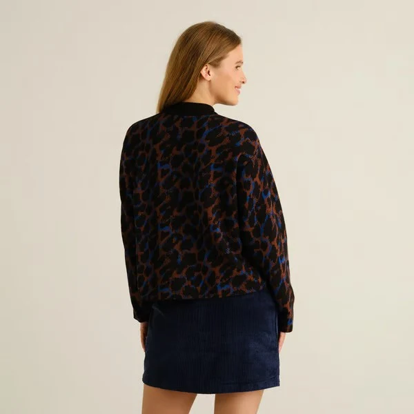 DEDICATED Sweater Limhamn Leopard Multi Color