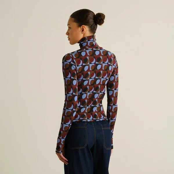 DEDICATED Rib Top Malma Retro Geo Multi Color