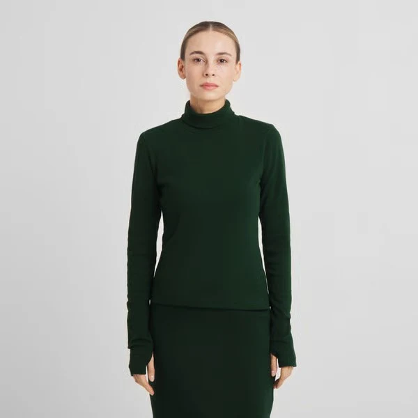DEDICATED Rib Top Malma Dark Green