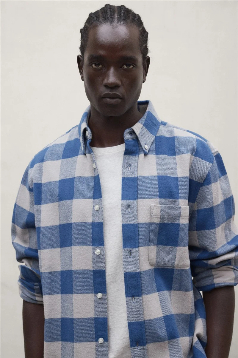ECOALF Getari cobalt check