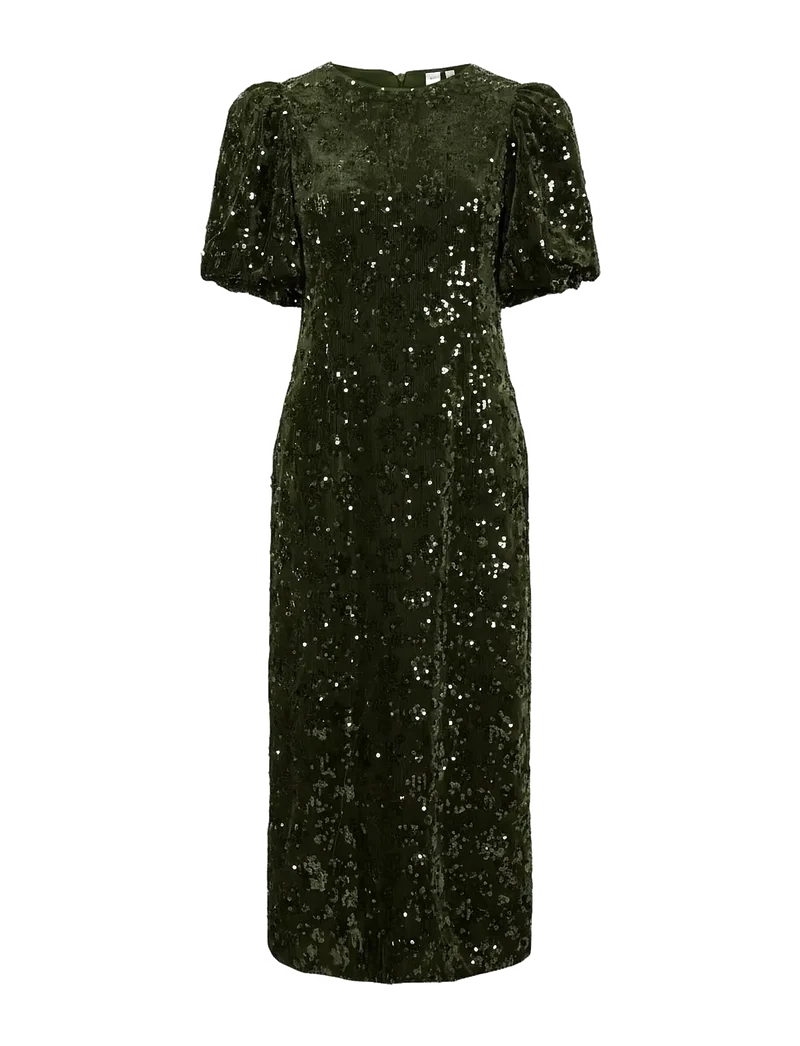 YAS - Yassofie 2/4 Sequin Midi Dress - 5117914 Chive