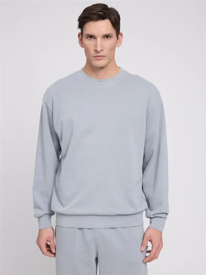 MAZINE Genderless Natural Dye Sweatshirt natural-dye-ice-blue