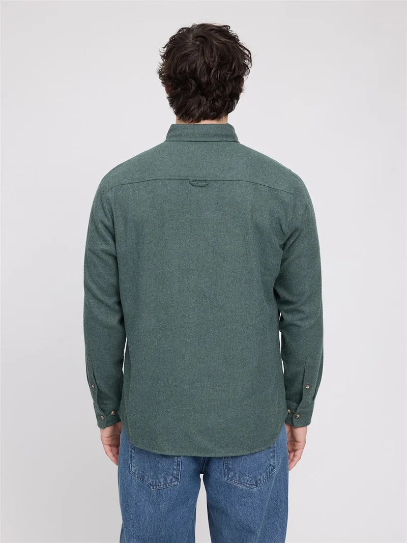 MAZINE Melange Flannel Shirt bottle-mel