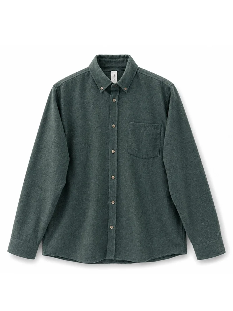 MAZINE Melange Flannel Shirt bottle-mel
