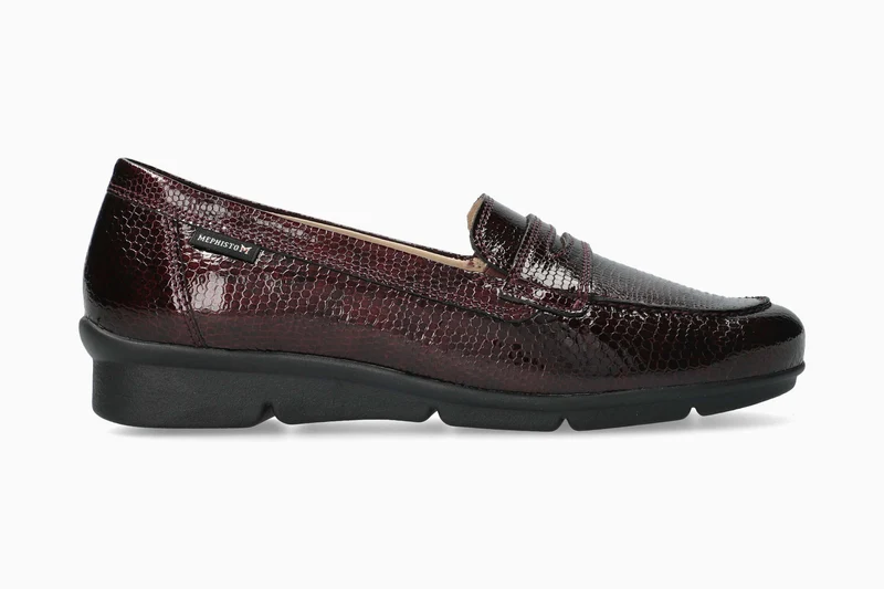 Mocassins DIVA rouge foncé