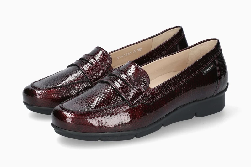 Mocassins DIVA rouge foncé