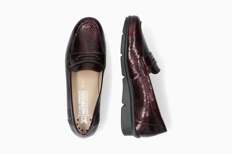 Mocassins DIVA rouge foncé