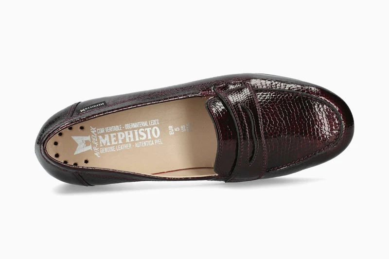 Mocassins DIVA rouge foncé