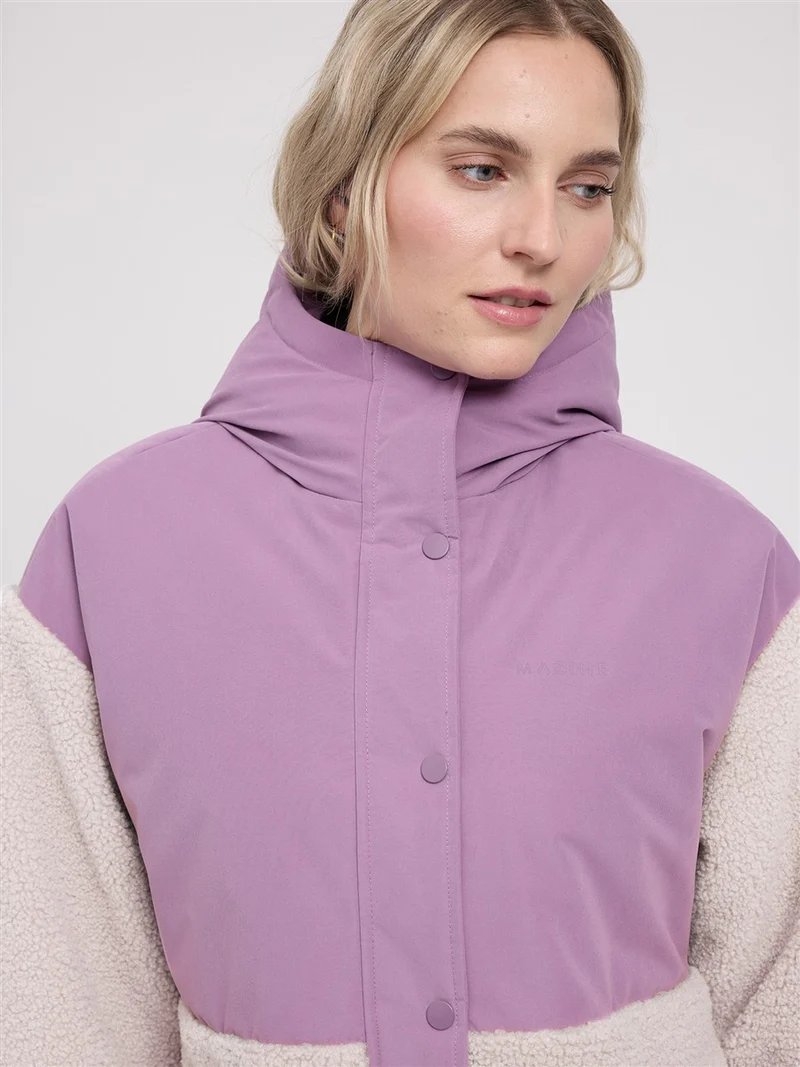 MAZINE Fabric Blocking Jacket grape-pink-natural