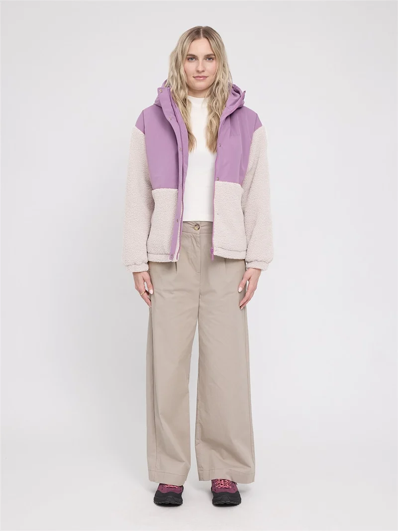 MAZINE Fabric Blocking Jacket grape-pink-natural