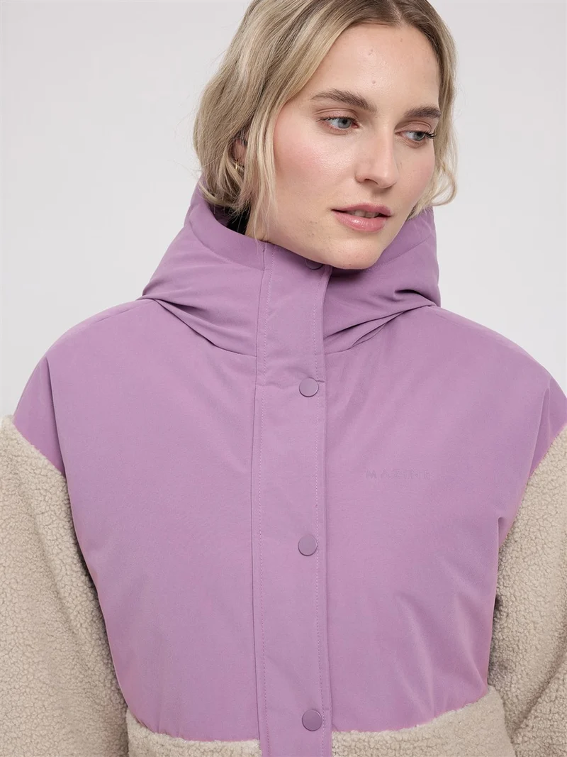 MAZINE Fabric Blocking Jacket grape-pink-natural
