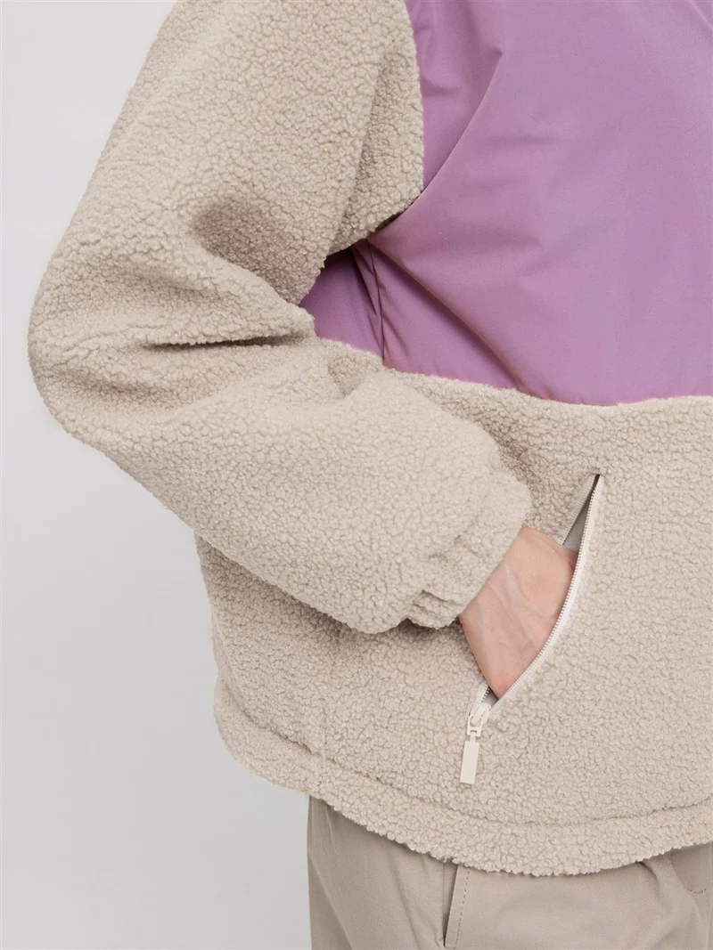 MAZINE Fabric Blocking Jacket grape-pink-natural