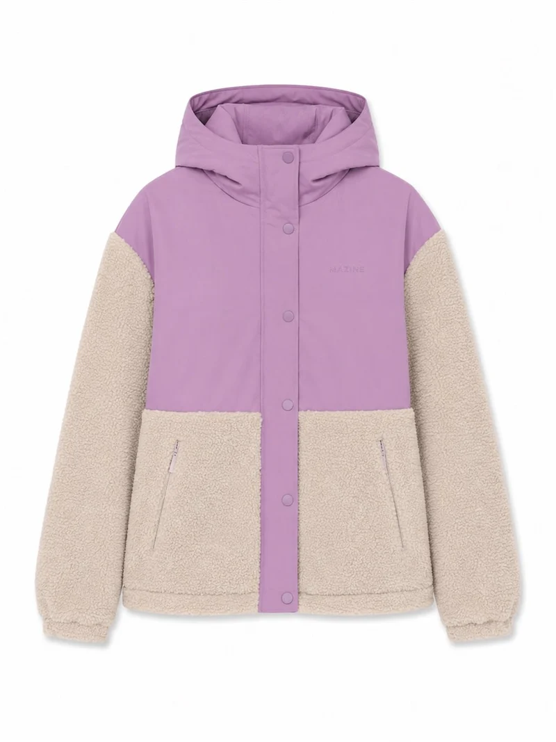 MAZINE Fabric Blocking Jacket grape-pink-natural