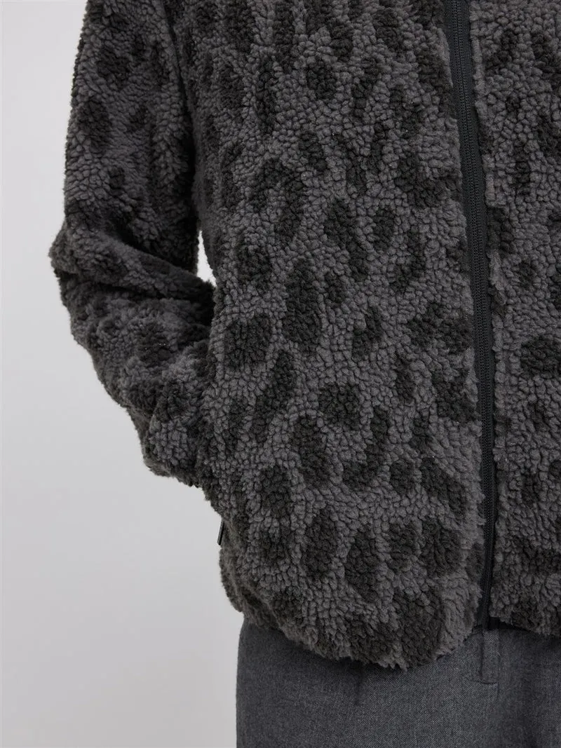 MAZINE Printed Teddy-Fleece Jacket grey-printed