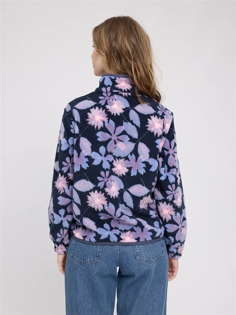 MAZINE Printed Fleece Jacket dark-blue-winter-floral