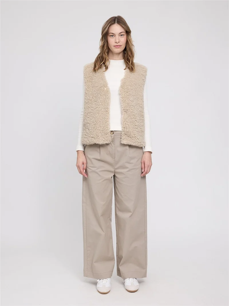 MAZINE Faux-Fur Vest natural