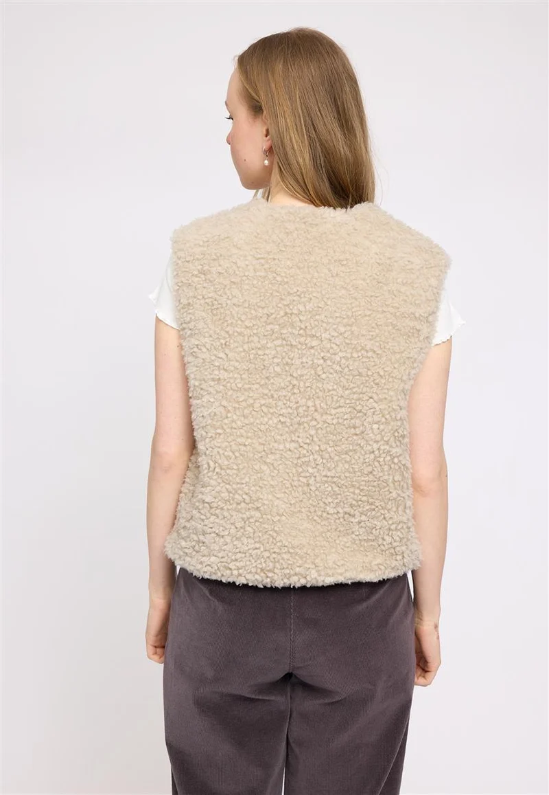 MAZINE Faux-Fur Vest natural