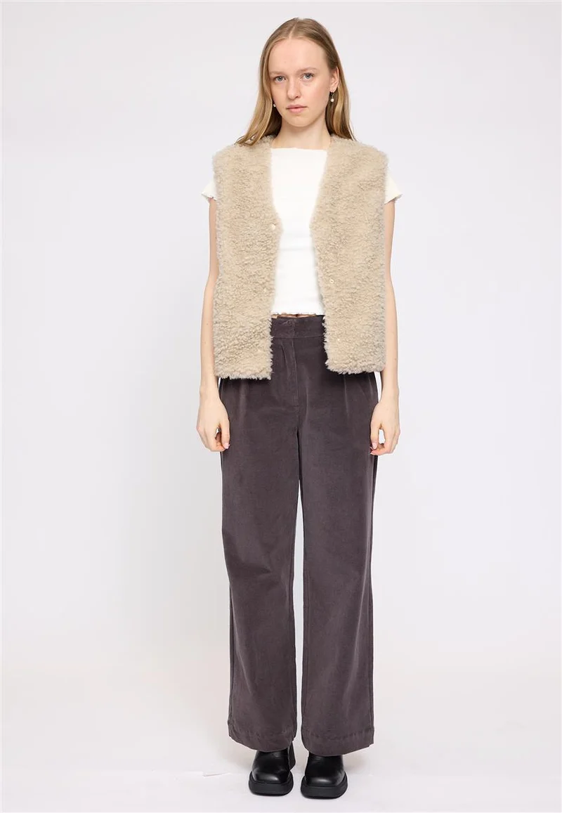 MAZINE Faux-Fur Vest natural